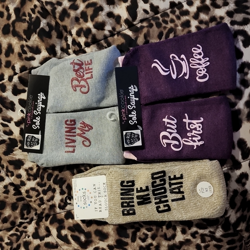 Socks with sayings